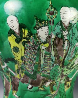 Large Antique Chinese Porcelain Covered Jar with Figures 6
