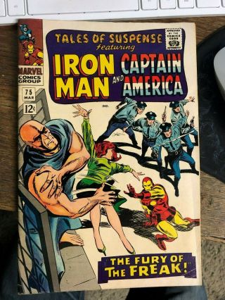 Tales Of Suspence 75 1966 Fine - Very Fine Cond Captain America Iron Man