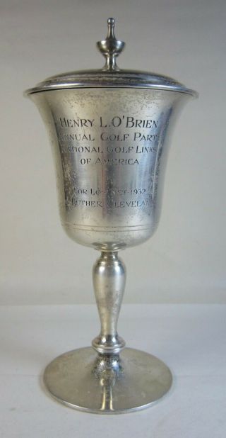 1952 Tiffany & Co Sterling Golf Trophy National Golf Links Of America 9.  74 - Ozt