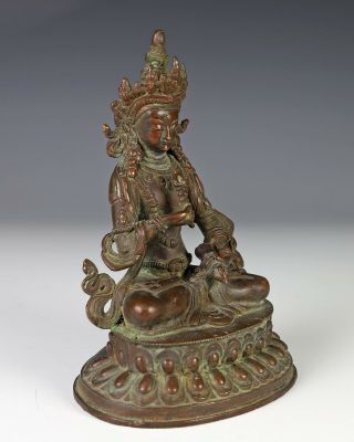 Fine Antique Chinese Tibetan Bronze of Statue of Seated Figure 3