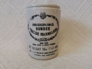 Vintage James Keller & Sons Ltd Dundee Orange Marmalade Pot - 16oz (1lb)