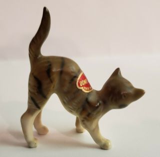Set of 2 Cats Vintage Bone China Miniature Figurines Made in Japan Kitties Meow 3