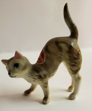 Set of 2 Cats Vintage Bone China Miniature Figurines Made in Japan Kitties Meow 4