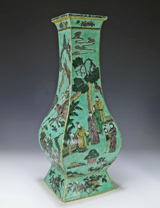 Very Large and Impressive Antique Chinese Famille Verte Porcelain Vase - 19c 4
