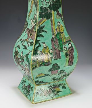 Very Large and Impressive Antique Chinese Famille Verte Porcelain Vase - 19c 5