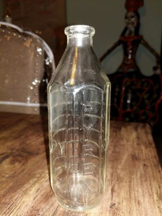 Vintage Antique Pyrex 8 Oz Glass Baby Nursing Bottle 6 Sided Narrow Neck
