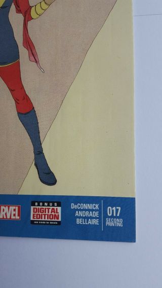 Captain Marvel 17 2nd print 1st Appearance Kamala Khan Ms Marvel Comic 2
