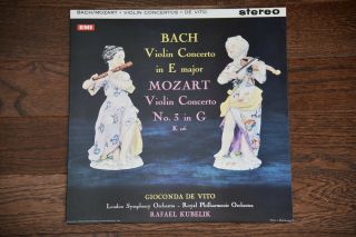 Emi Asd 429 Bach Mozart Violin Concerto No.  3 De Vito Kubelik 180g Near Lp