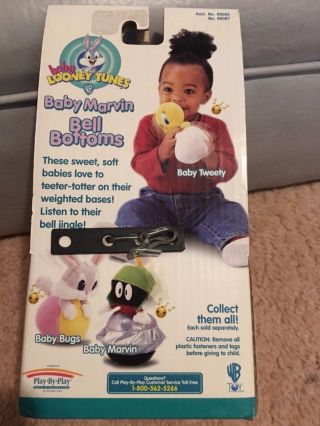 - RARE - WB Baby Looney Tunes 1997 Baby Marvin - BELL JINGLE - BABY TOY 2