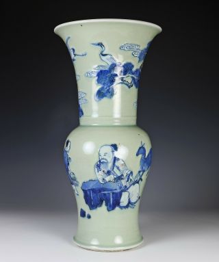 Large Antique Chinese Porcelain Phoenix Tail Yenyen Vase - Kangxi Period 3