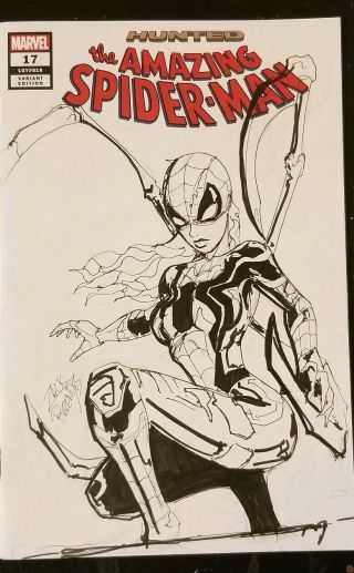 Spider - Girl Iron Spider Art Blank Cover Sketch By Zack