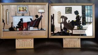 1942 Advertising Silhouette Pictures Calendar Thermometer Children