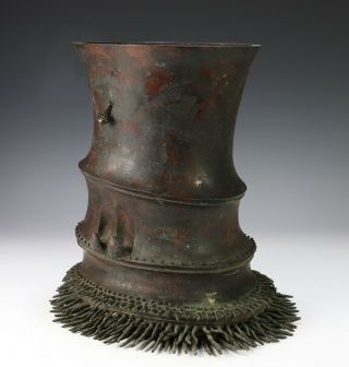 Large Unusual Antique Japanese Bronze Vase with Sea Creatures 2