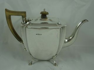 Quality,  Art Deco Solid Silver Tea Pot,  1933,  746gm