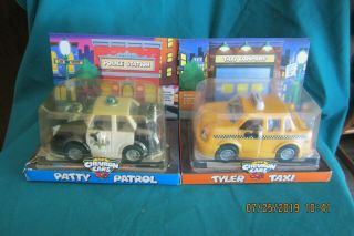 1997 The Chevron Cars Tyler Taxi And Patty Patrol Nib