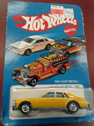 1981 Hot Wheels Cadillac Seville N0.  1698 On Card Unpunched