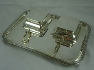 , Solid Silver Ink Stand,  1909,  948gm
