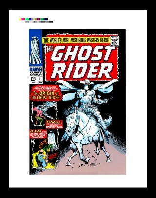 Dick Ayers Ghost Rider 1 Rare Production Art Cover