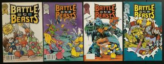 Battle Beasts 1988 Blackthorne Comic Book Set Of 1 2 3 4