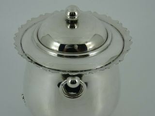 FINE VICTORIAN SOLID STERLING SILVER TEA CADDY CANISTER BOX BIRMINGHAM 1900 195G 10