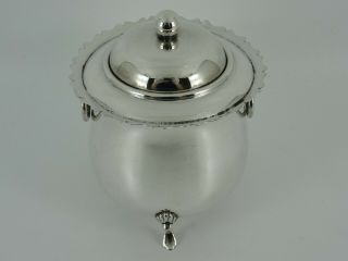 FINE VICTORIAN SOLID STERLING SILVER TEA CADDY CANISTER BOX BIRMINGHAM 1900 195G 2