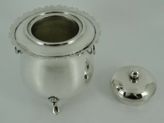 FINE VICTORIAN SOLID STERLING SILVER TEA CADDY CANISTER BOX BIRMINGHAM 1900 195G 6