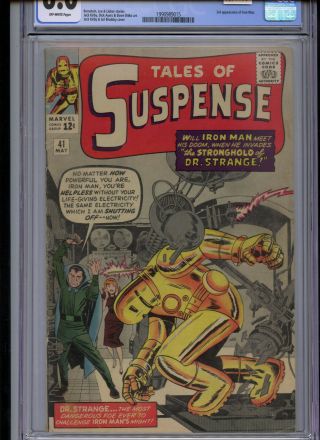 Tales Of Suspense 41 Cgc 6.  0 3rd Iron Man Off - White Pages