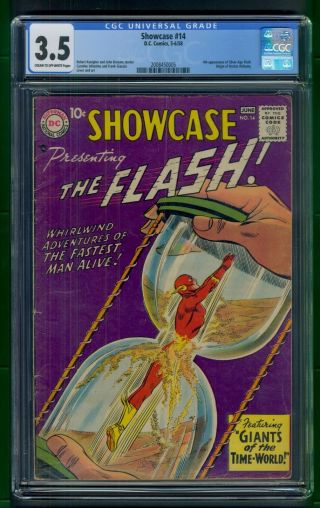 Showcase 14 (1958) Cgc Graded 3.  5 4th Appearance Silver Age Flash Infantino