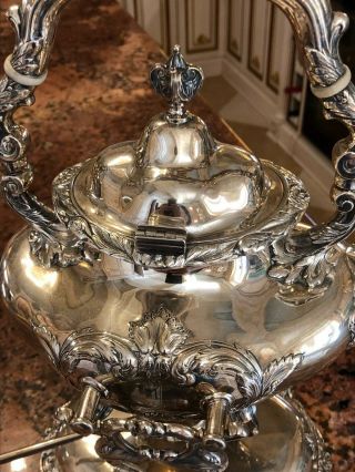 Reed&Barton Sterling Teapot&Stand Burgundy 74 oz 2