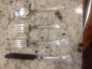 Sterling Silver,  French Provincial,  Towle,  4 Piece Place Setting For 8