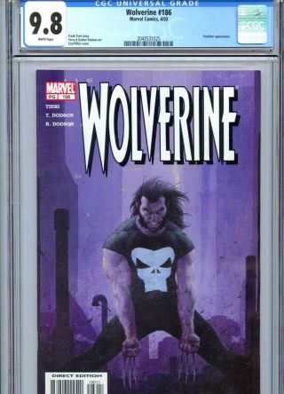 Wolverine 186 Cgc 9.  8 White Pages Punisher App Marvel Comics 2003