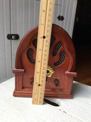 Vintage Battery Operated Wooden AM FM Radio with Jack Daniels Logo 4