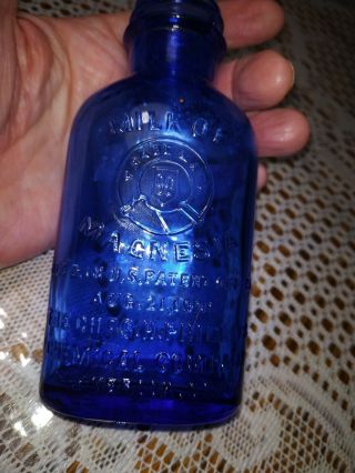 Vintage Cobalt Blue Bottle Phillips 