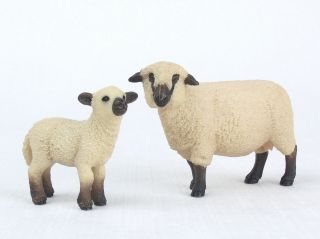 Schleich Sheep Shropshire Ewe & Lamb Farm Animals Retired