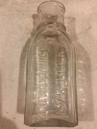 A.  H.  Colman Washington,  D.  C.  Clear Bottle