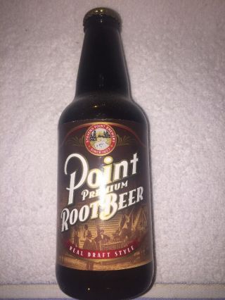 Point Premium Root Beer 12 Oz Bottle Full Soda Pop Cone Head 3