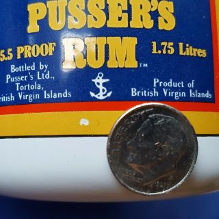 2 British Royal Navy Pusser ' s Rum Enameled Tin Mugs,  24 Coasters.  Virgin Islands 4