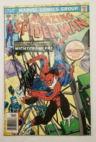 Signed Stan Lee Spider - Man 161 Vg/f 129 300 Nightcrawler 361 101 122 -