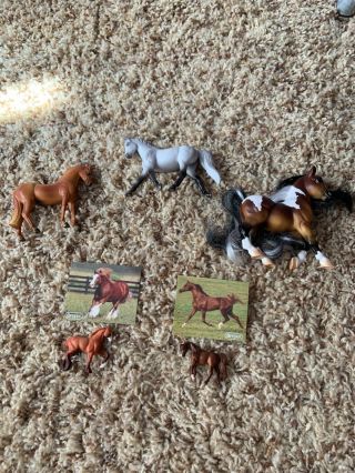 Set Of Five Breyer Horses (two Stablemates,  2 Mini Whinnies,  And Breyer Pony Pal