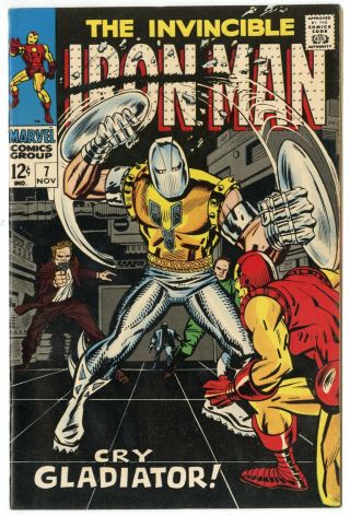 Iron Man 7 Nm - 9.  2 White Pages Vs.  The Gladiator Marvel 1968