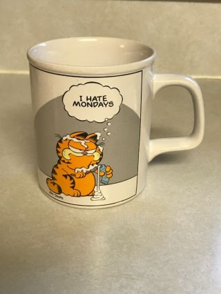 Garfield Vintage 1978 1981 I Hate Mondays Mug