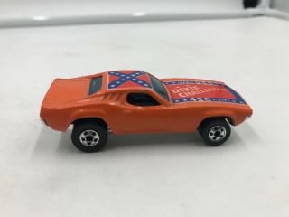 Vintage 1970 Hot Wheels Orange ‘Dixie Challenger’ 426 Hemi Diecast Car Hong Kong 3