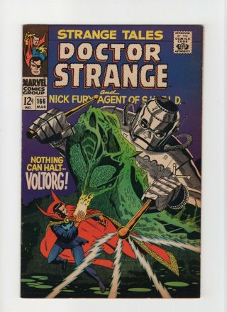 Strange Tales 166 Nm - 9.  2 Marvel Comic Doctor Strange Nick Fury 12c