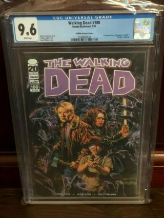Walking Dead Comic 100,  Phillips Variant Cover,  Cgc Universal Grade 9.  6
