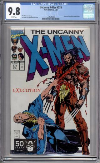 Uncanny X - Men 276 Cgc Graded 9.  8 Nm/mt Wolverine Cover Marvel Comics 1991