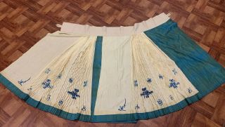 Antique Chinese Qing Dynasty 19th Century Embroidery Silk Skirt  11