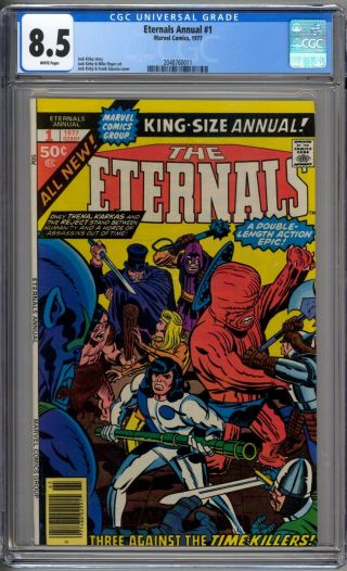 Eternals Annual 1 Cgc Graded 8.  5 Vf,  White Pages Marvel Comics 1978