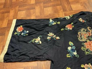 Antique Chinese Qing Dynasty 19th Century Embroidery Silk Robe 8