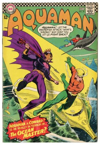 Aquaman 29 Vg 4.  0 Off - White Pages 1st App.  Ocean Master Dc 1966