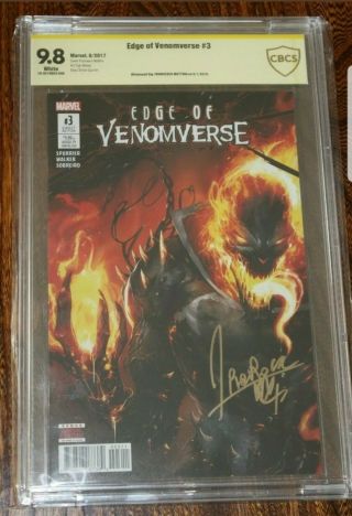 Francesco Mattina Signed Comic Edge Of The Venomverse 3 9.  8 White Pages